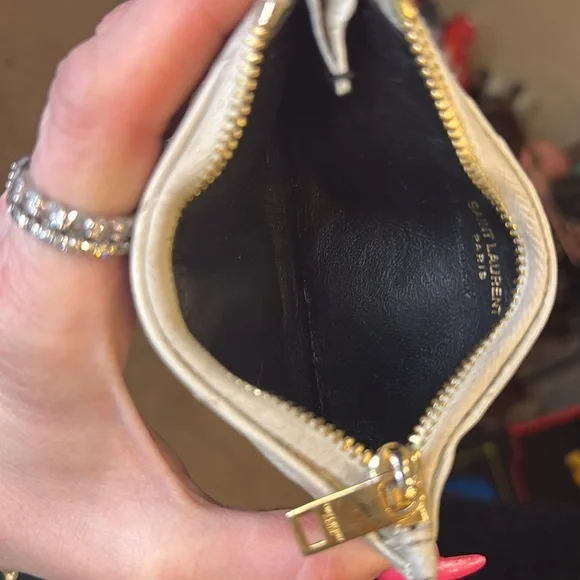 Yves Saint Laurent Cream Card Holder - Picture 3 of 6